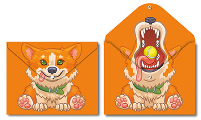 Фото Папка-конверт на кнопке А4 (310х240мм) 180мкм Centrum Корги 74965 от производителя, с доставкой по Хабаровску