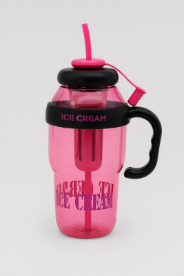 Бутылка с трубочкой 1400мл Ice cream розовая DPWD-8133-03