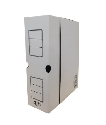 Фото Архивный короб с клапаном 100х325х260мм А4 гофрокартон белый KRIS АС-09 3010802/7117 от производителя, с доставкой по Хабаровску