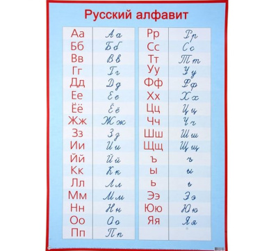 Фото Плакат Русский алфавит,прописные и печатные буквы 1142694 от производителя, с доставкой по Хабаровску