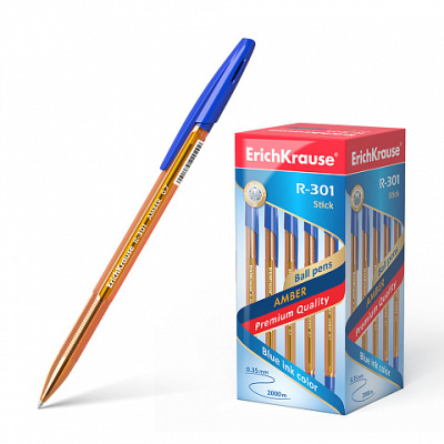 Фото Ручка шар 0,7 синяя ErichKrause R-301 Amber Stick 31058 от производителя, с доставкой по Хабаровску