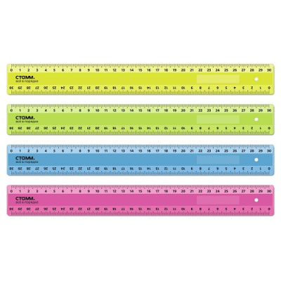 Фото Линейка 30см пластиковая СТАММ неон ассорти ЛН-31242 от производителя, с доставкой по Хабаровску