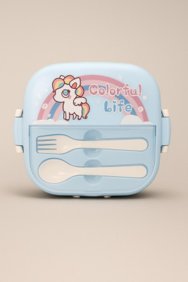 Ланчбокс Rainbow unicorn blue 6431-01