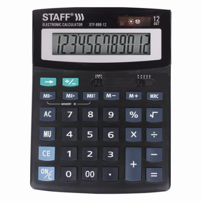 Фото Калькулятор STAFF STF-888-12 (12 разрядный) 250149 от производителя, с доставкой по Хабаровску