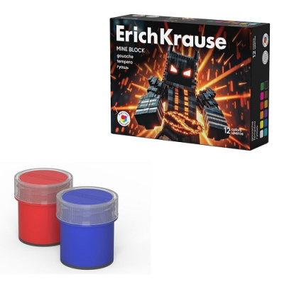 Фото Гуашь 12цв ErichKrause Kids Space Mine Block 17мл 65196 от производителя, с доставкой по Хабаровску
