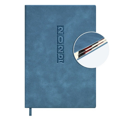 Фото Ежедневник А5 2026 ESCALADA Думай как миллиардер Тиволи глосс 352стр иск кожа голубой 70271 от производителя, с доставкой по Хабаровску