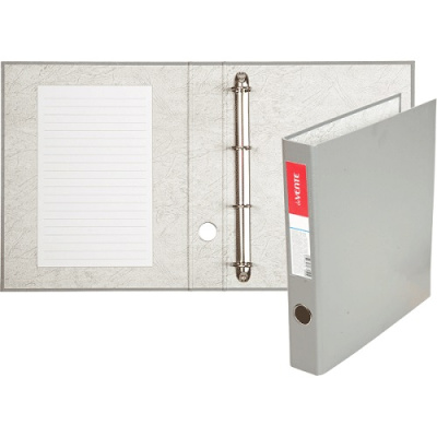 Фото Папка на 4 кольцах 50мм серая deVENTE 3080409 от производителя, с доставкой по Хабаровску