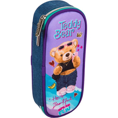 Фото Пенал deVENTE Teddy Bear 21x8x5см овальный текстиль 7023430 от производителя, с доставкой по Хабаровску