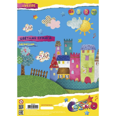 Фото Набор цв бумаги А4 5л 5цв бархатная deVENTE 8040510 от производителя, с доставкой по Хабаровску