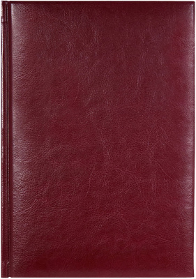 Фото Ежедневник 2026 Lamark БОЛЬШОЙ ФОРМАТ Sigma A4 бордовый, 320 стр., искусственная кожа, перфорация уг от производителя, с доставкой по Хабаровску