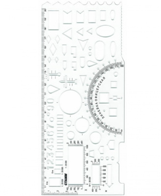 Фото Линейка офицерская 20см Стамм прозрачная ТТ01 от производителя, с доставкой по Хабаровску