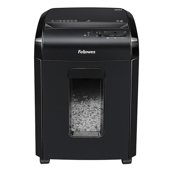 Фото Шредер Fellowes Powershred 10M, DIN P-5, 2х12мм, 10лст., 19лтр., Safety Lock, шт от производителя, с доставкой по Хабаровску