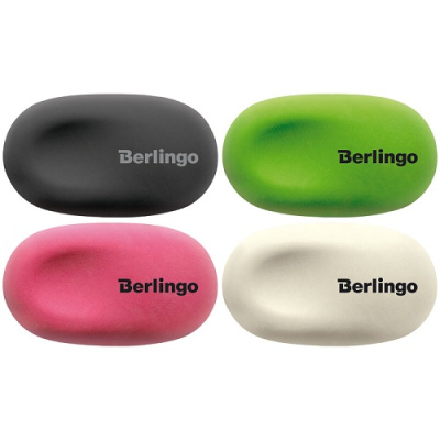 Фото Ластик 50х30х8мм овальный Berlingo Ergonomic ассорти Blc_00240 от производителя, с доставкой по Хабаровску
