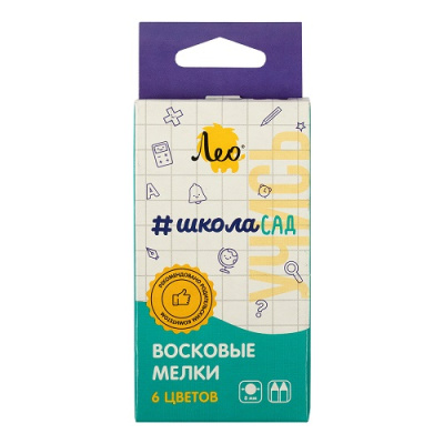 Фото Мелки восковые 6цв ЛЕО: УЧИСЬ LCS-06 от производителя, с доставкой по Хабаровску