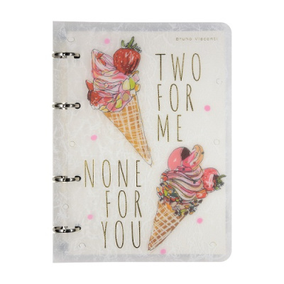 Фото Тетрадь 80л А5 клетка на кольцах пластиковая обложка МОРОЖЕНОЕ 7-80-633/04 от производителя, с доставкой по Хабаровску