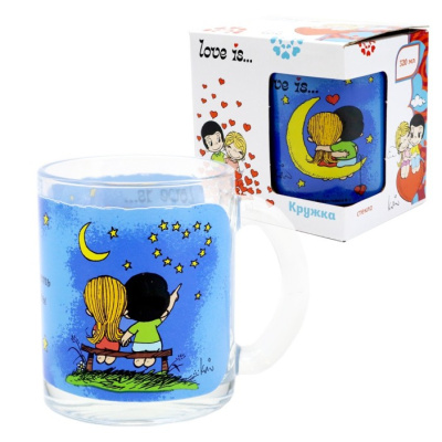 Кружка стекло 320мл Love is...Смотреть на звезды 311383