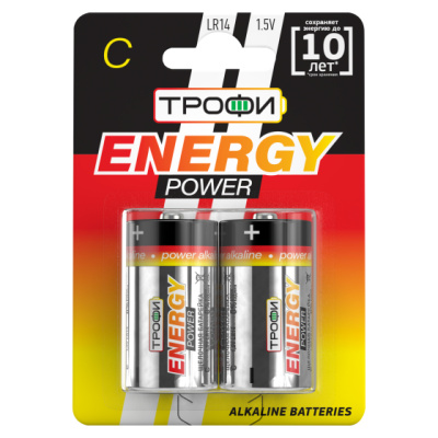 Фото Батарейка Трофи ENERGY POWER (LR 14) 2шт от производителя, с доставкой по Хабаровску