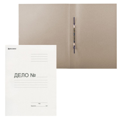 Фото Скоросшиватель Дело 440гр мелованный белый BRAUBERG 128987 от производителя, с доставкой по Хабаровску