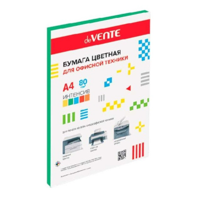 Бумага цветная А4 80г 50л зеленая deVENTE 2072245