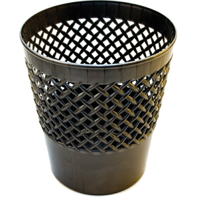 Фото Корзина для бумаг 12л пластик черная сетчатая deVENTE 4106501 (12) от производителя, с доставкой по Хабаровску