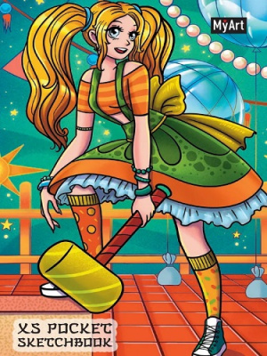Фото Скетчбук 48л А6 на склейке MyArt XS Pocket Аниме Девушка с молотом 48-8362 от производителя, с доставкой по Хабаровску