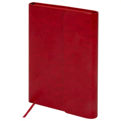 Фото Ежедневник А5 без дат BRAUBERG Magnetic X 320стр с магнитным клапаном иск кожа красный 113281 от производителя, с доставкой по Хабаровску