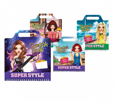 Фото Блокнот 32л с трафаретами и наклейкамина гребне Centrum SyperStyle 89636 от производителя, с доставкой по Хабаровску