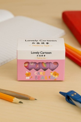 Фото Скотч декоративный 14ммх2м 4шт Lovely cartoon pink 636c-04 от производителя, с доставкой по Хабаровску