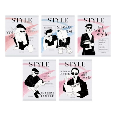 Фото Тетрадь 96л А5 клетка Fashionable style Т2Л967814 от производителя, с доставкой по Хабаровску