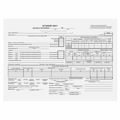 Фото Путевой лист грузовой без талона А4 от 05.05.2023г 130132 от производителя, с доставкой по Хабаровску