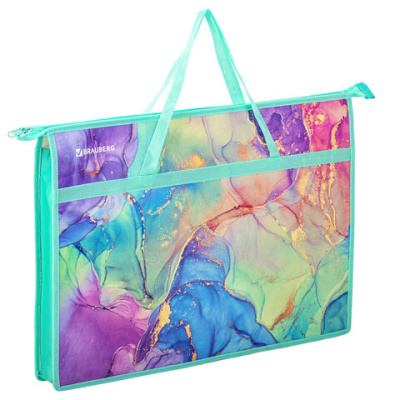 Фото Папка для рисунков и чертежей с ручками А3 на молнии BRAUBERG Marble 271435 от производителя, с доставкой по Хабаровску