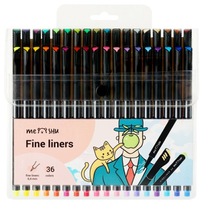Фото Набор капиллярных ручек 36цв 0,4мм MESHU MS_53581 от производителя, с доставкой по Хабаровску