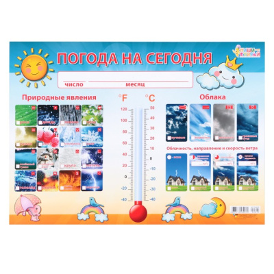 Фото Плакат А3 Пиши стирай Погода Арт-2825 от производителя, с доставкой по Хабаровску