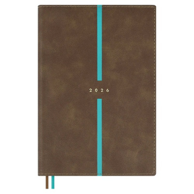 Фото Ежедневник А5 2026 ESCALADA Лезеретто 352стр иск кожа коричневый 70263 от производителя, с доставкой по Хабаровску