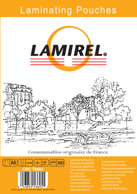 Фото Пленка для ламинирования  Lamirel А6, 125мкм, 100 шт., шт от производителя, с доставкой по Хабаровску