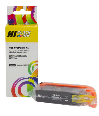 Картридж Hi-Black (PGI-470XLPG) для Canon  MG5740/MG6840/MG7740, Bk