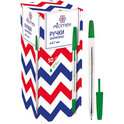 Фото Ручка шар 0,7 зеленая Attomex 5073323 от производителя, с доставкой по Хабаровску