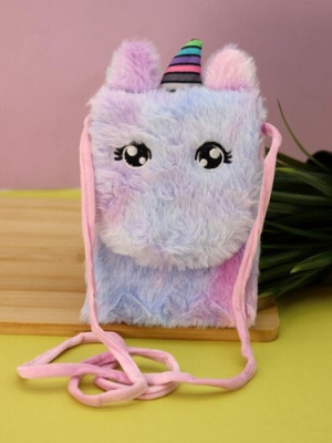 Сумочка плюшевая Cute unicorn colorful 80P-013