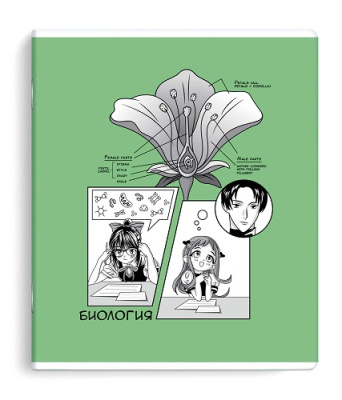 Фото Тетрадь 48л А5 клетка АНИМЕ Биология 63423/50 от производителя, с доставкой по Хабаровску