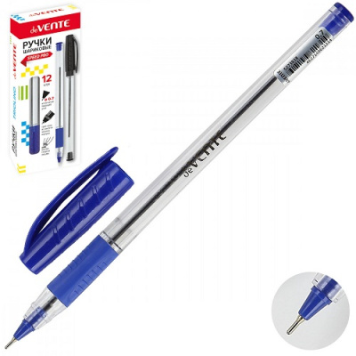 Фото Ручка шар 0,7 синяя с грипом игольчатый узел deVENTE Triolino Crystal 5073838 от производителя, с доставкой по Хабаровску