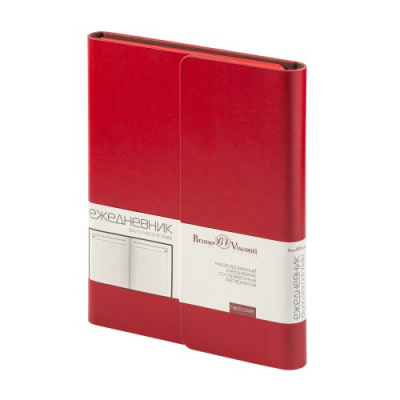 Фото Ежедневник А5 без дат BrunoVisconti WALTZ 272стр иск кожа красный 3-543/04  от производителя, с доставкой по Хабаровску