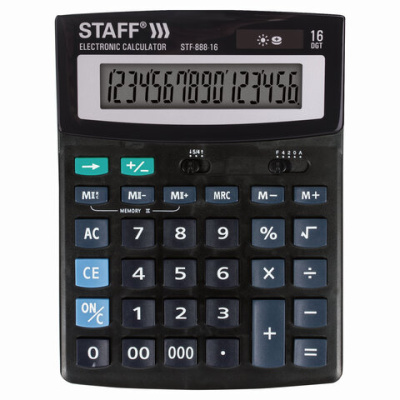 Фото Калькулятор STAFF STF-888-16 (16 разрядный) 250183 от производителя, с доставкой по Хабаровску