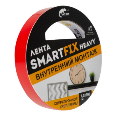 Фото Скотч 15мм 3м двусторонний сверхпрочный прозрачный SmartFix HEAVY SFV1530T от производителя, с доставкой по Хабаровску