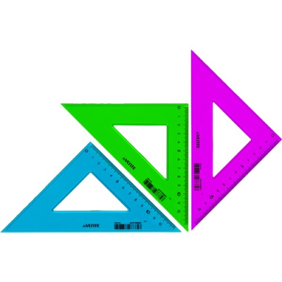 Фото Угольник пластиковый 13см 40х90х45° прозрачный цветной ассорти deVENTE 5091423 от производителя, с доставкой по Хабаровску