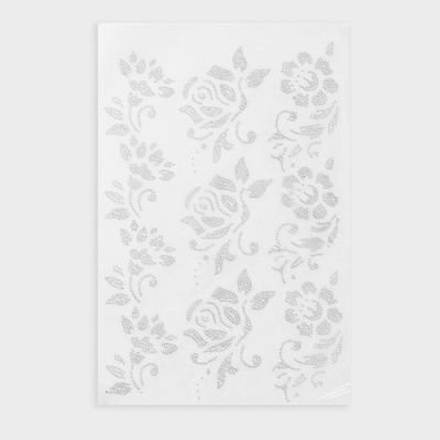 Фото Термоаппликация из страз Узор 10шт на листе белая 7550385 от производителя, с доставкой по Хабаровску