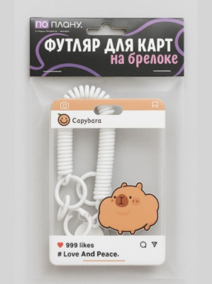 Футляр для карт с брелоком ПО ПЛАНУ Большая Капибара 128P-228