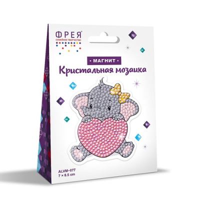 Фото Алмазная мозайка-магнит ФРЕЯ Слоник 7,5х8см ALVM-077 от производителя, с доставкой по Хабаровску