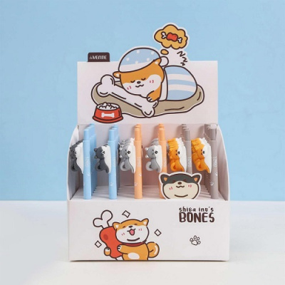 Фото Ручка шар мех 0,7 синяя deVENTE Shiba Inu ассорти 5070408 от производителя, с доставкой по Хабаровску