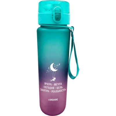 Бутылка для напитков 800мл deVENTE Gradient пластиковая бирюзово-розовая 8090239