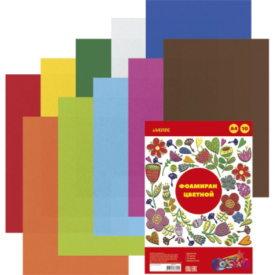 Фото Набор фоамирана А4 10л 10цв 2мм deVENTE 8040777 от производителя, с доставкой по Хабаровску